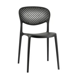 Abby Connubia® Chaise de jardin empilable en polypropylène recyclé avec dossier microperforé* Chaise De Jardin