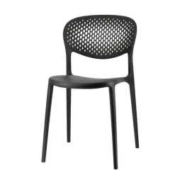 Abby Connubia® Chaise de jardin empilable en polypropylène recyclé avec dossier microperforé* Chaise De Jardin