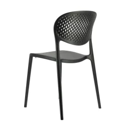 Abby Connubia® Chaise empilable en polypropylène recyclé avec dossier microperforé* Chaise De Cuisine|Chaise De Salle à Manger