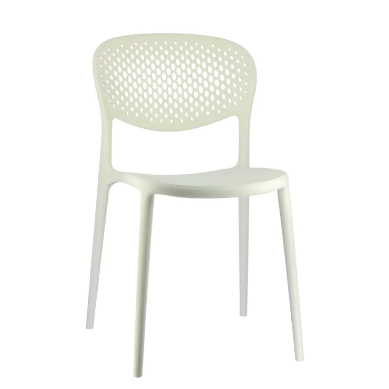 Abby Connubia® Chaise empilable en polypropylène recyclé avec dossier microperforé* Chaise De Cuisine|Chaise De Salle à Manger
