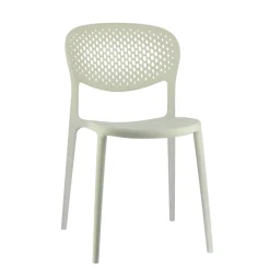 Abby Connubia® Chaise empilable en polypropylène recyclé avec dossier microperforé* Chaise De Cuisine|Chaise De Salle à Manger