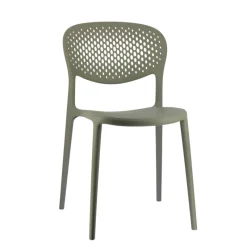 Abby Connubia® Chaise empilable en polypropylène recyclé avec dossier microperforé* Chaise De Cuisine|Chaise De Salle à Manger
