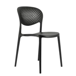 Abby Connubia® Chaise empilable en polypropylène recyclé avec dossier microperforé* Chaise De Cuisine|Chaise De Salle à Manger
