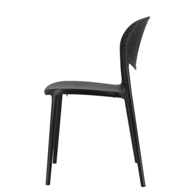 Abby Connubia® Chaise empilable en polypropylène recyclé avec dossier microperforé* Chaise De Cuisine|Chaise De Salle à Manger