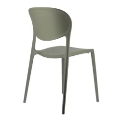 Abby Connubia® Chaise italienne empilable en polypropylène recyclé sans accoudoirs* Chaise De Cuisine|Chaise De Salle à Manger