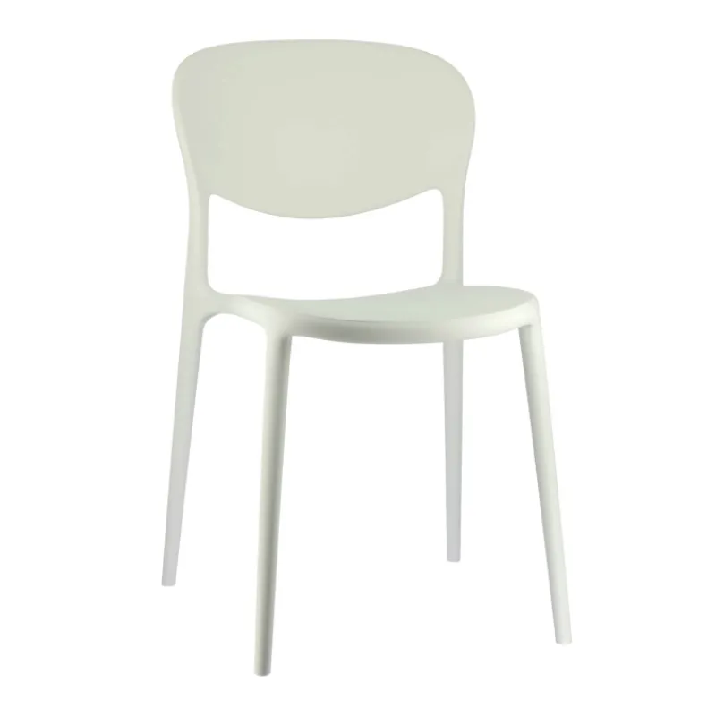 Abby Connubia® Chaise italienne empilable en polypropylène recyclé sans accoudoirs* Chaise De Cuisine|Chaise De Salle à Manger