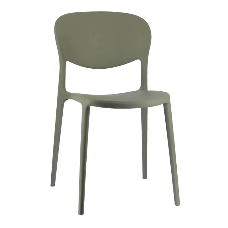 Abby Connubia® Chaise italienne empilable en polypropylène recyclé sans accoudoirs* Chaise De Cuisine|Chaise De Salle à Manger