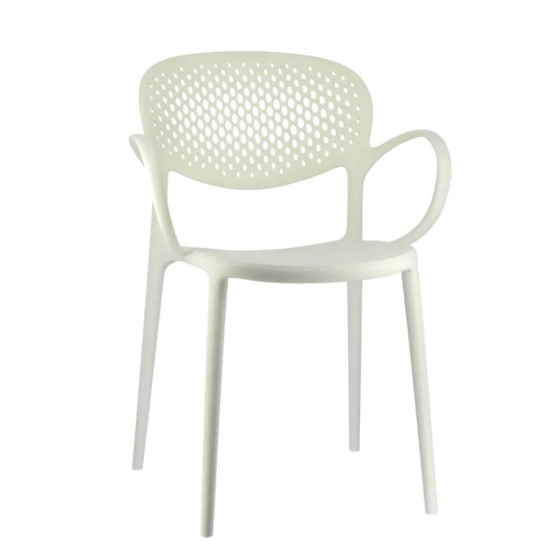 Abby Connubia® Fauteuil de jardin empilable en polypropylène recyclé avec dossier microperforé* Chaise De Jardin|Fauteuil De Jardin