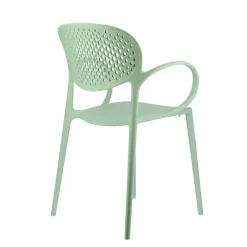 Abby Connubia® Fauteuil de jardin empilable en polypropylène recyclé avec dossier microperforé* Chaise De Jardin|Fauteuil De Jardin