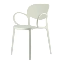 Abby Connubia® Fauteuil de jardin empilable en polypropylène recyclé* Fauteuil De Jardin