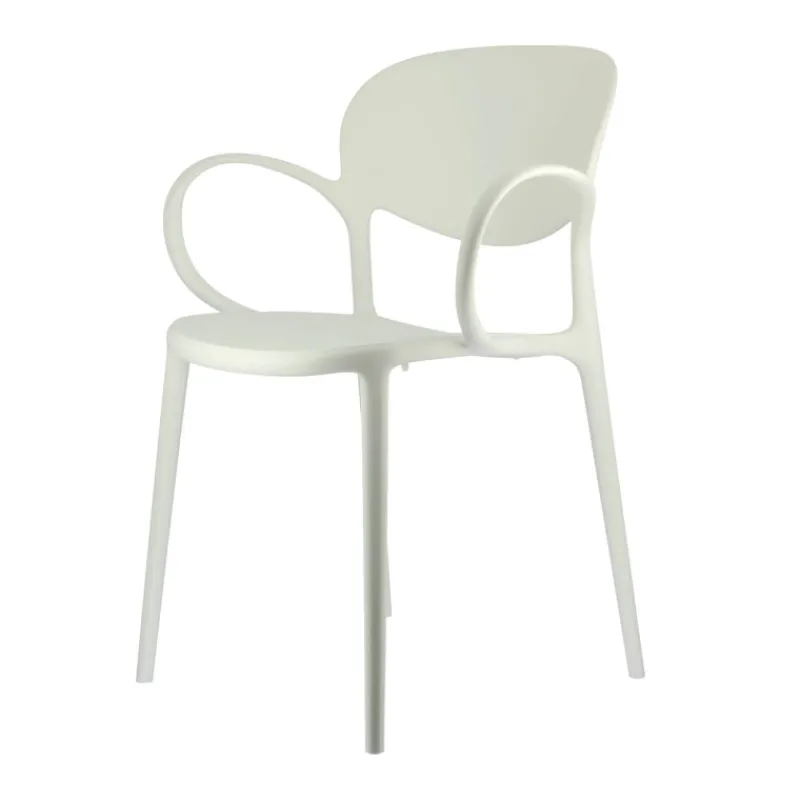 Abby Connubia® Fauteuil de jardin empilable en polypropylène recyclé* Fauteuil De Jardin