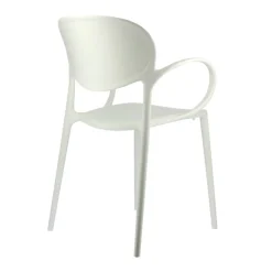 Abby Connubia® Fauteuil de jardin empilable en polypropylène recyclé* Fauteuil De Jardin