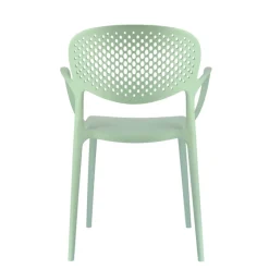 Abby Connubia® Fauteuil empilable en polypropylène recyclé avec dossier microperforé* Chaise De Cuisine|Chaise De Salle à Manger