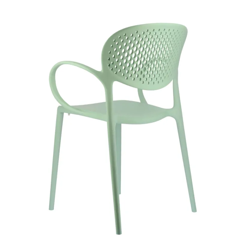 Abby Connubia® Fauteuil empilable en polypropylène recyclé avec dossier microperforé* Chaise De Cuisine|Chaise De Salle à Manger