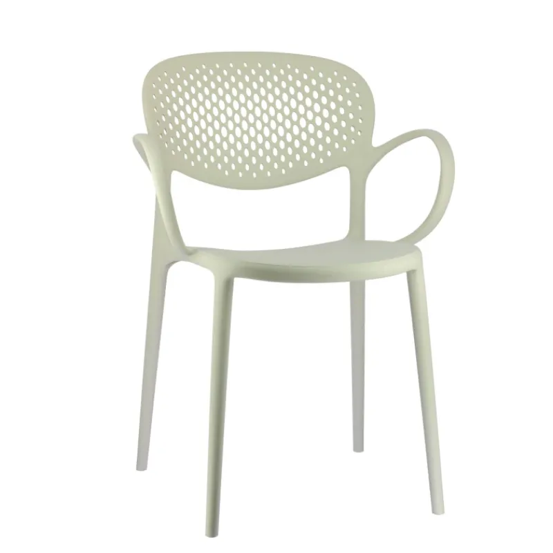 Abby Connubia® Fauteuil empilable en polypropylène recyclé avec dossier microperforé* Chaise De Cuisine|Chaise De Salle à Manger