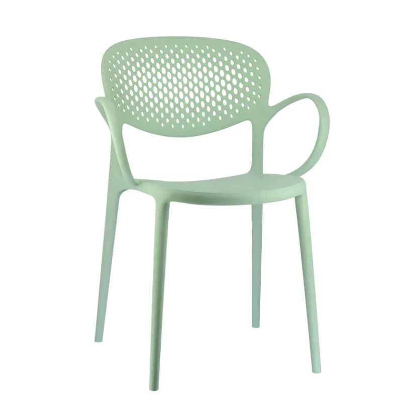 Abby Connubia® Fauteuil empilable en polypropylène recyclé avec dossier microperforé* Chaise De Cuisine|Chaise De Salle à Manger