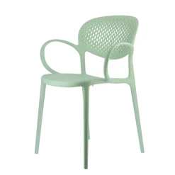 Abby Connubia® Fauteuil empilable en polypropylène recyclé avec dossier microperforé* Chaise De Cuisine|Chaise De Salle à Manger