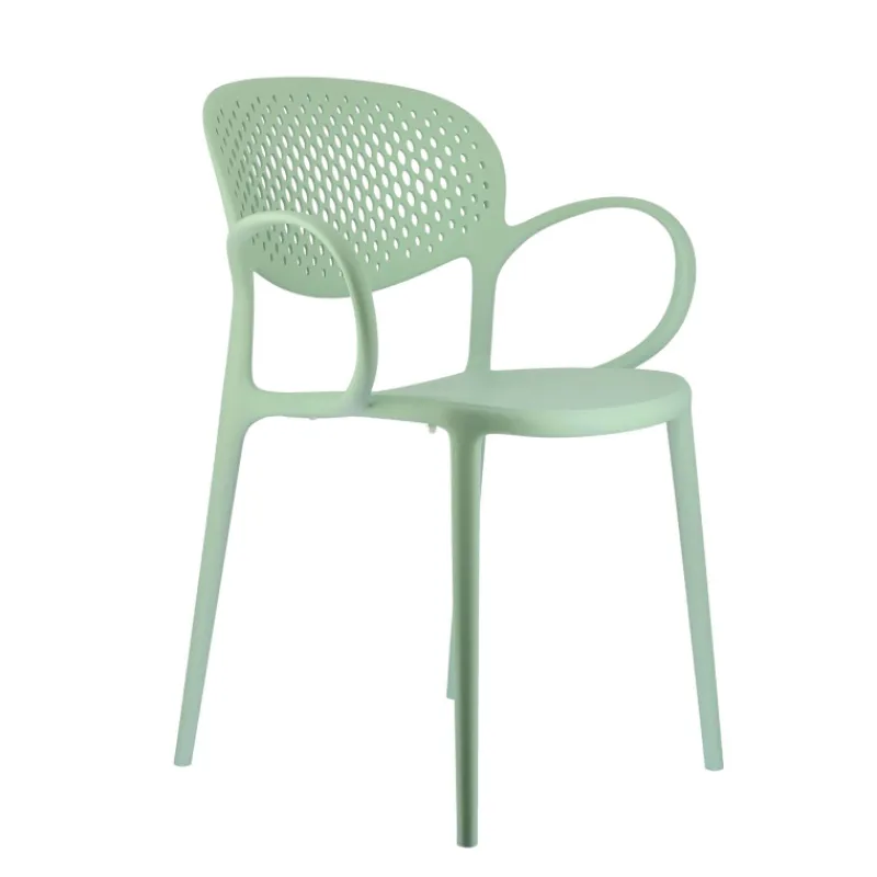Abby Connubia® Fauteuil empilable en polypropylène recyclé avec dossier microperforé* Chaise De Cuisine|Chaise De Salle à Manger