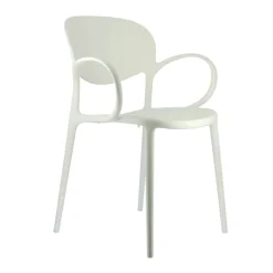 Abby Connubia® Fauteuil italien empilable en polypropylène recyclé* Chaise De Cuisine|Chaise De Salle à Manger