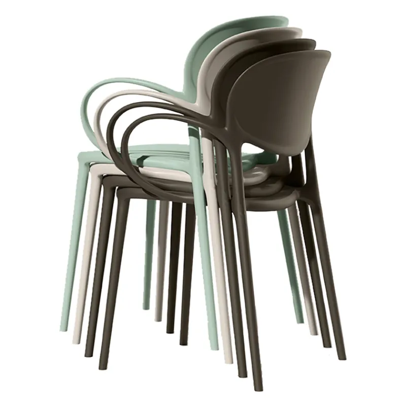 Abby Connubia® Fauteuil italien empilable en polypropylène recyclé* Chaise De Cuisine|Chaise De Salle à Manger