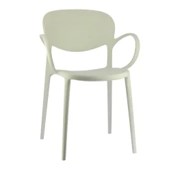Abby Connubia® Fauteuil italien empilable en polypropylène recyclé* Chaise De Cuisine|Chaise De Salle à Manger