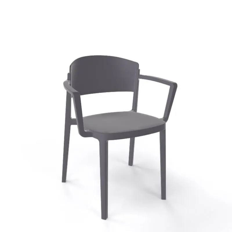 Abuela B Chaise avec accoudoirs empilable en technopolymère* Chaise De Cuisine|Chaise De Salle à Manger