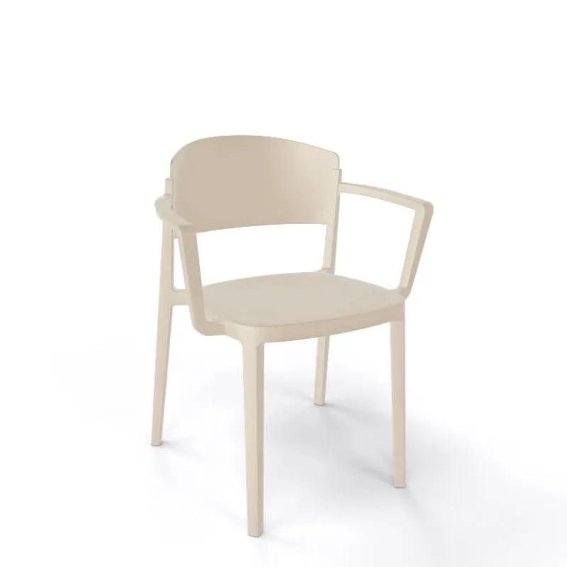 Abuela B Chaise avec accoudoirs empilable en technopolymère* Chaise De Cuisine|Chaise De Salle à Manger