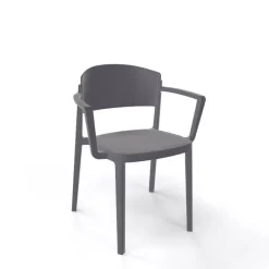 Abuela B Chaise de jardin avec accoudoirs empilable en technopolymère* Chaise De Jardin