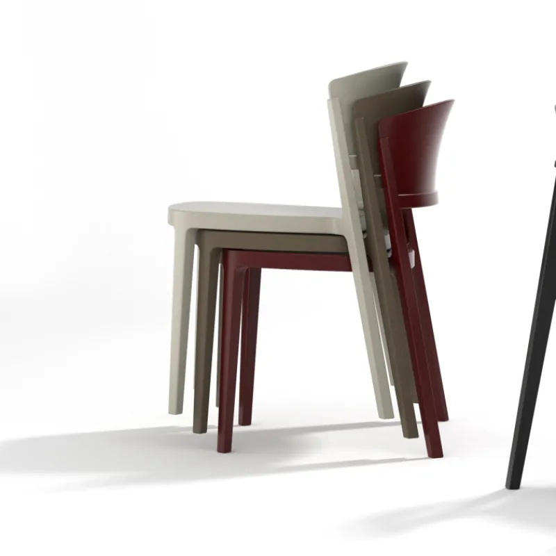 Abuela Chaise moderne empilable en technopolymère* Chaise De Cuisine