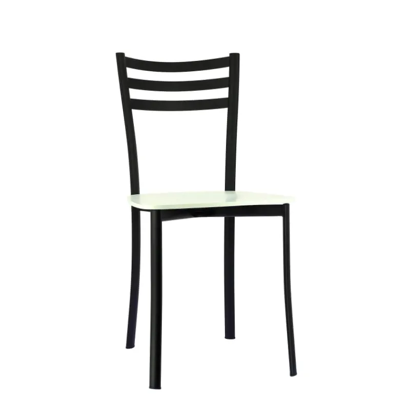 Ace 1320 Chaise de cuisine en métal et assise bois* Chaise De Cuisine
