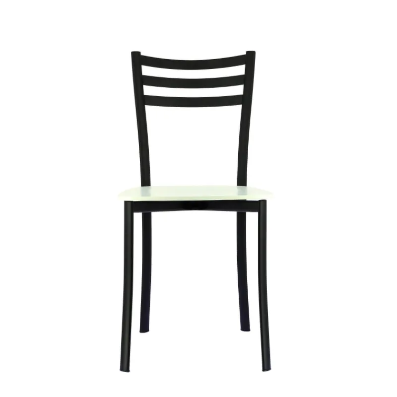 Ace 1320 Chaise de cuisine en métal et assise bois* Chaise De Cuisine