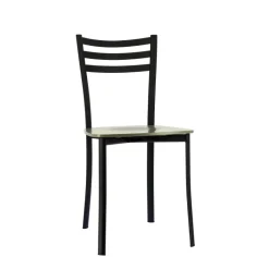 Ace 1320 Chaise de cuisine en métal et assise bois* Chaise De Cuisine