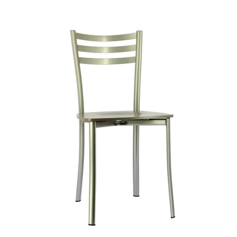 Ace 1320 Chaise de cuisine en métal et assise bois* Chaise De Cuisine