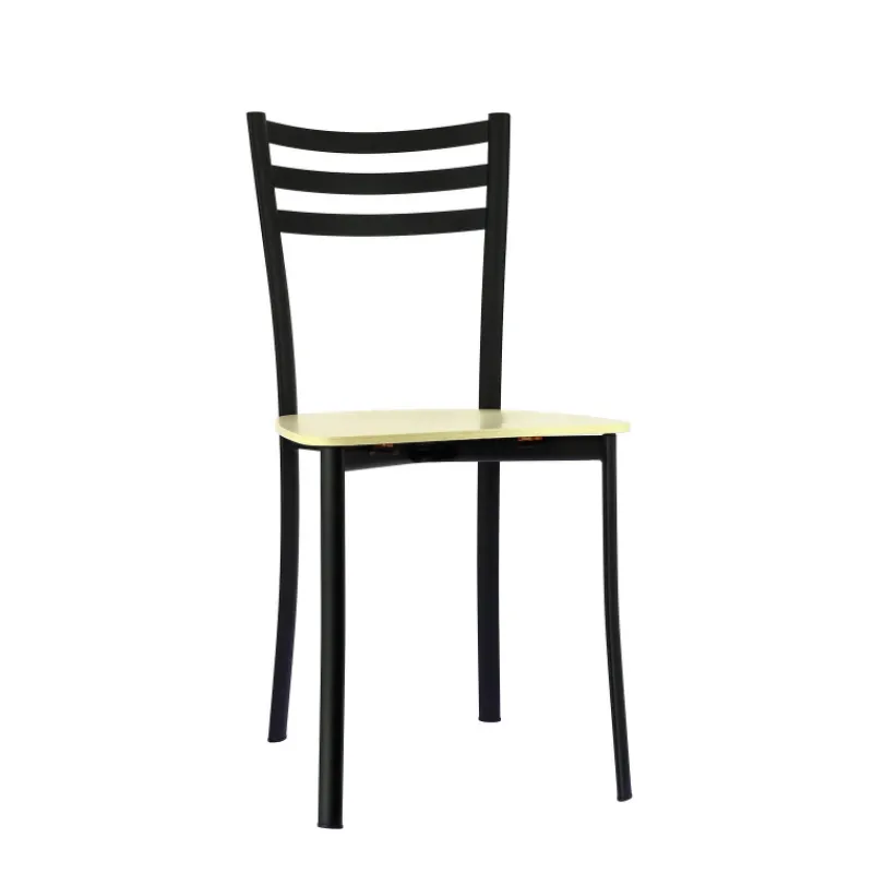 Ace 1320 Chaise de cuisine en métal et assise bois* Chaise De Cuisine