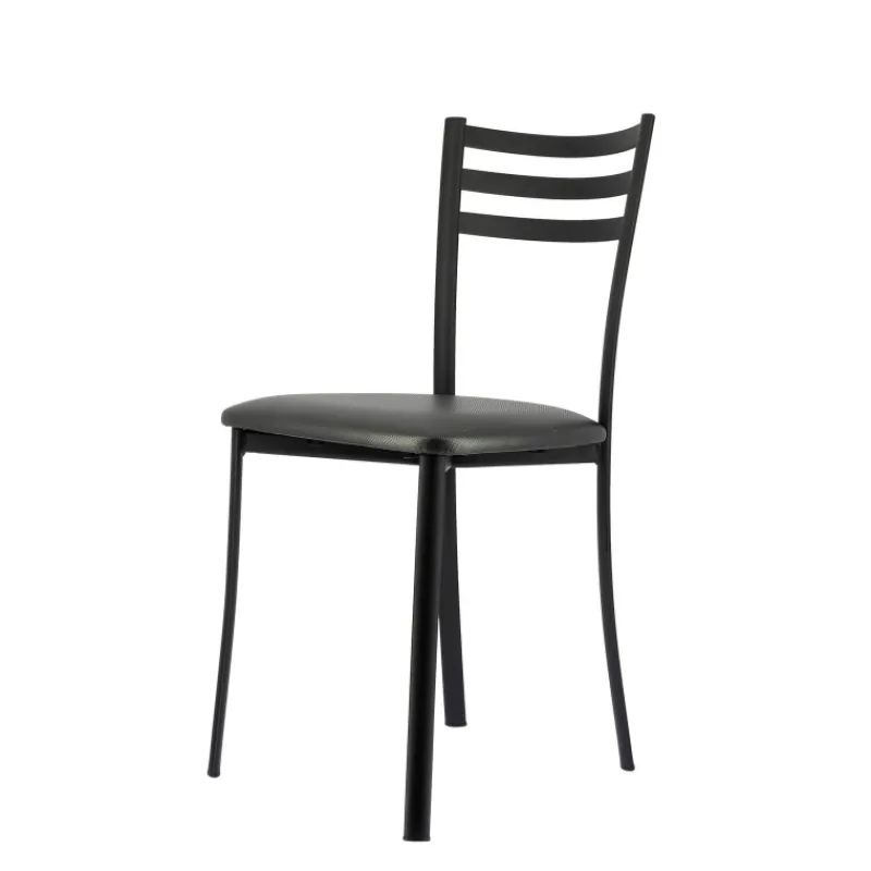 Ace 1320 Chaise de cuisine en métal avec assise en simili rembourrée* Chaise De Cuisine