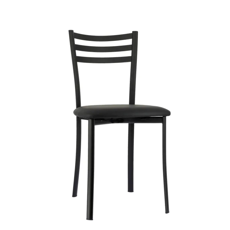 Ace 1320 Chaise de cuisine en métal avec assise en simili rembourrée* Chaise De Cuisine