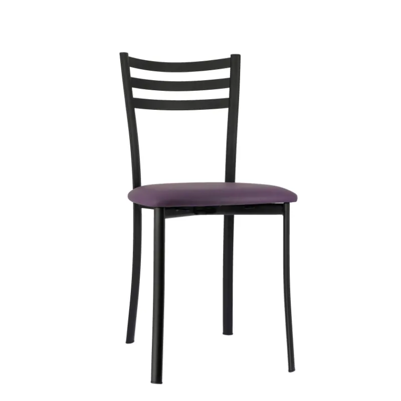 Ace 1320 Chaise de cuisine en métal avec assise en simili rembourrée* Chaise De Cuisine