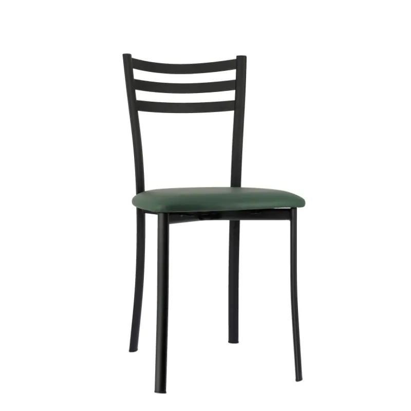 Ace 1320 Chaise de cuisine en métal avec assise en simili rembourrée* Chaise De Cuisine