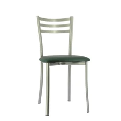 Ace 1320 Chaise de cuisine en métal avec assise en simili rembourrée* Chaise De Cuisine