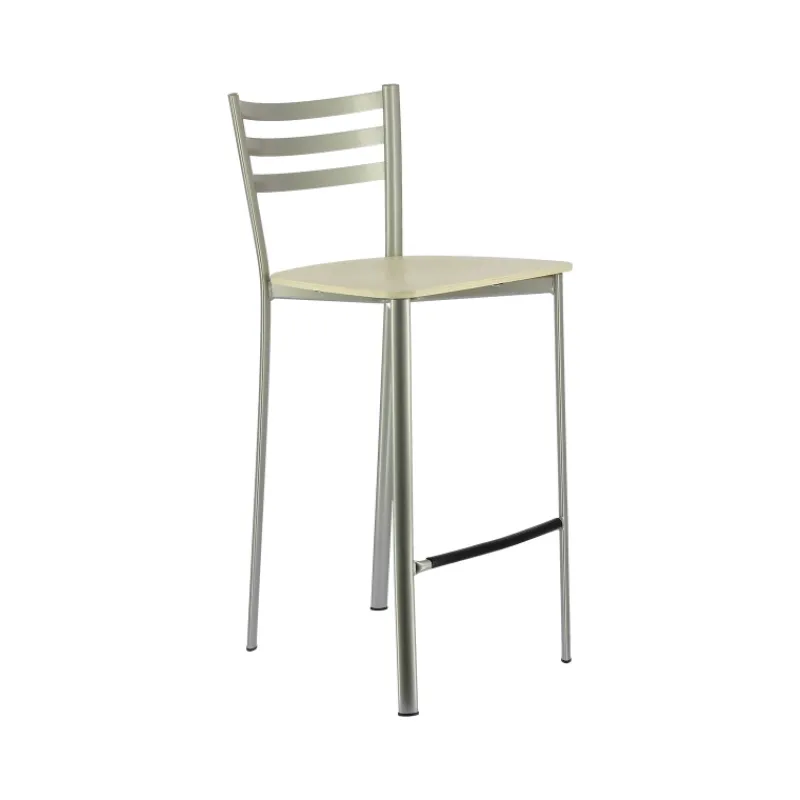 Ace 1329 Tabouret de cuisine en métal et assise bois hauteur snack* Tabouret Hauteur Sur-mesure|Tabouret Snack (assise +/- 65 Cm)