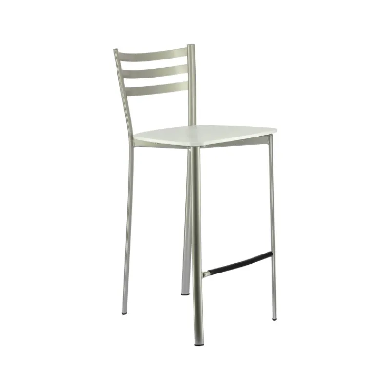 Ace 1329 Tabouret de cuisine en métal et assise bois hauteur snack* Tabouret Hauteur Sur-mesure|Tabouret Snack (assise +/- 65 Cm)
