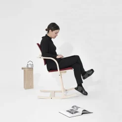 Varier Actulum ® Fauteuil de bureau ergonomique à bascule en tissu et bois* Chaise De Bureau|Chaise Salon