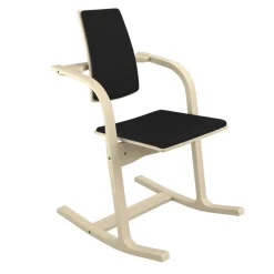 Varier Actulum ® Fauteuil de bureau ergonomique à bascule en tissu et bois* Chaise De Bureau|Chaise Salon