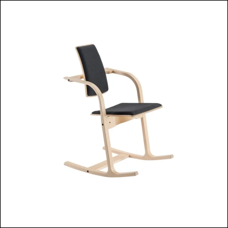 Varier Actulum ® Fauteuil de bureau ergonomique à bascule en tissu et bois* Chaise De Bureau|Chaise Salon