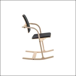 Varier Actulum ® Fauteuil de bureau ergonomique à bascule en tissu et bois* Chaise De Bureau|Chaise Salon