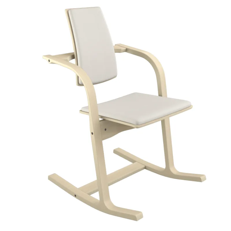 Varier Actulum ® Fauteuil de bureau ergonomique à bascule en tissu et bois* Chaise De Bureau|Chaise Salon