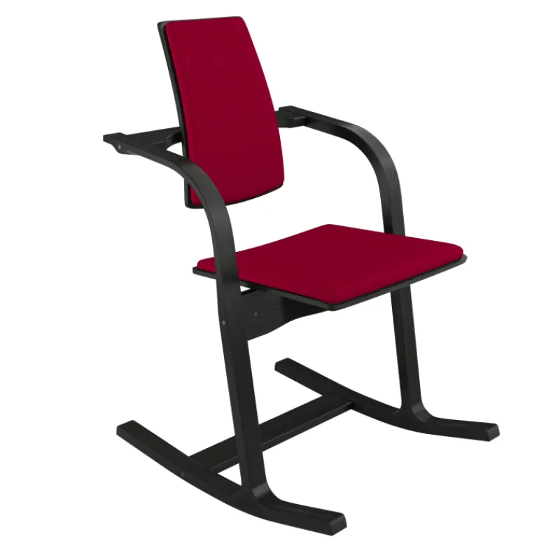 Varier Actulum ® Fauteuil de bureau ergonomique à bascule en tissu et bois* Chaise De Bureau|Chaise Salon