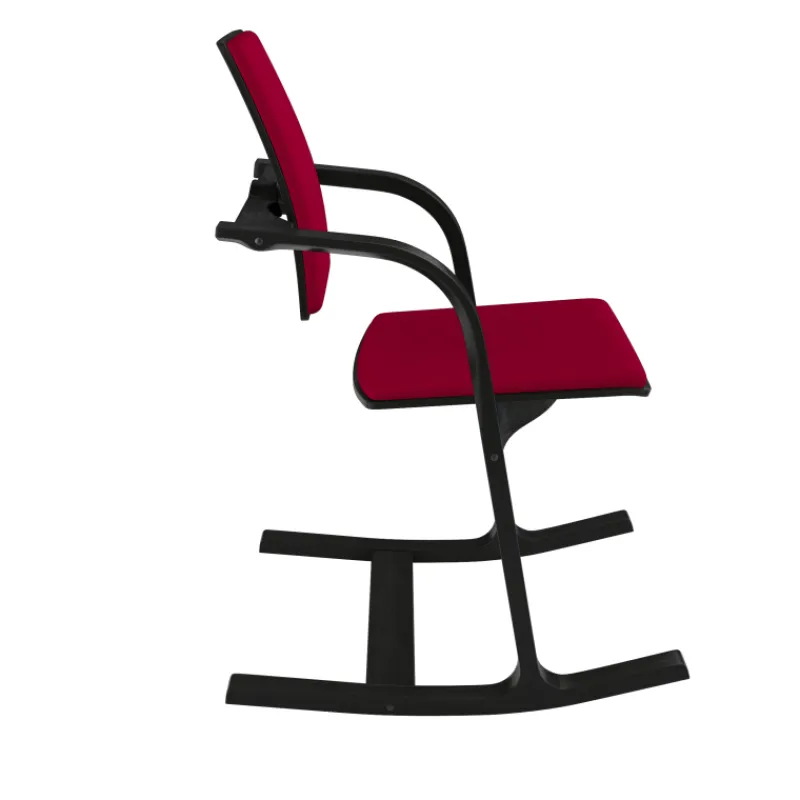 Varier Actulum ® Fauteuil de bureau ergonomique à bascule en tissu et bois* Chaise De Bureau|Chaise Salon