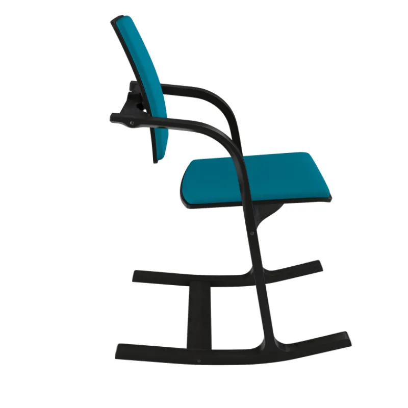 Varier Actulum ® Fauteuil de bureau ergonomique à bascule en tissu et bois* Chaise De Bureau|Chaise Salon