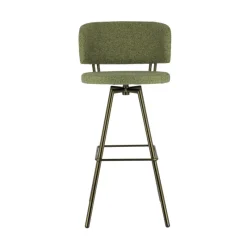 Perfecta Adagio Tabouret de bar moderne pivotant en tissu et pieds métal* Tabouret De Bar (assise +/- 80 Cm)